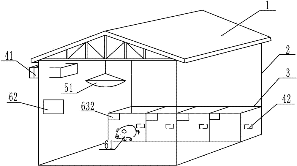 Pig house capable of monitoring respiratory diseases