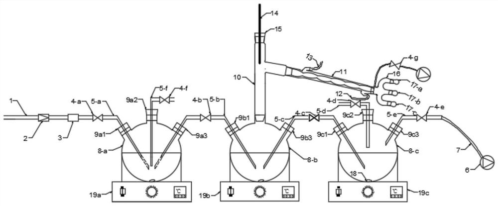 Integrated device for preparing, separating and purifying silyl enol ether