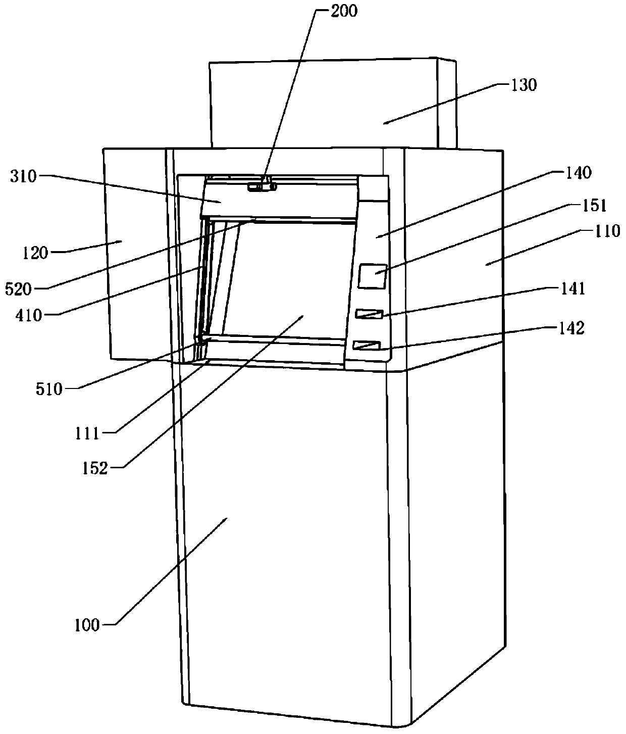 Curtain mechanism and self-service equipment thereof