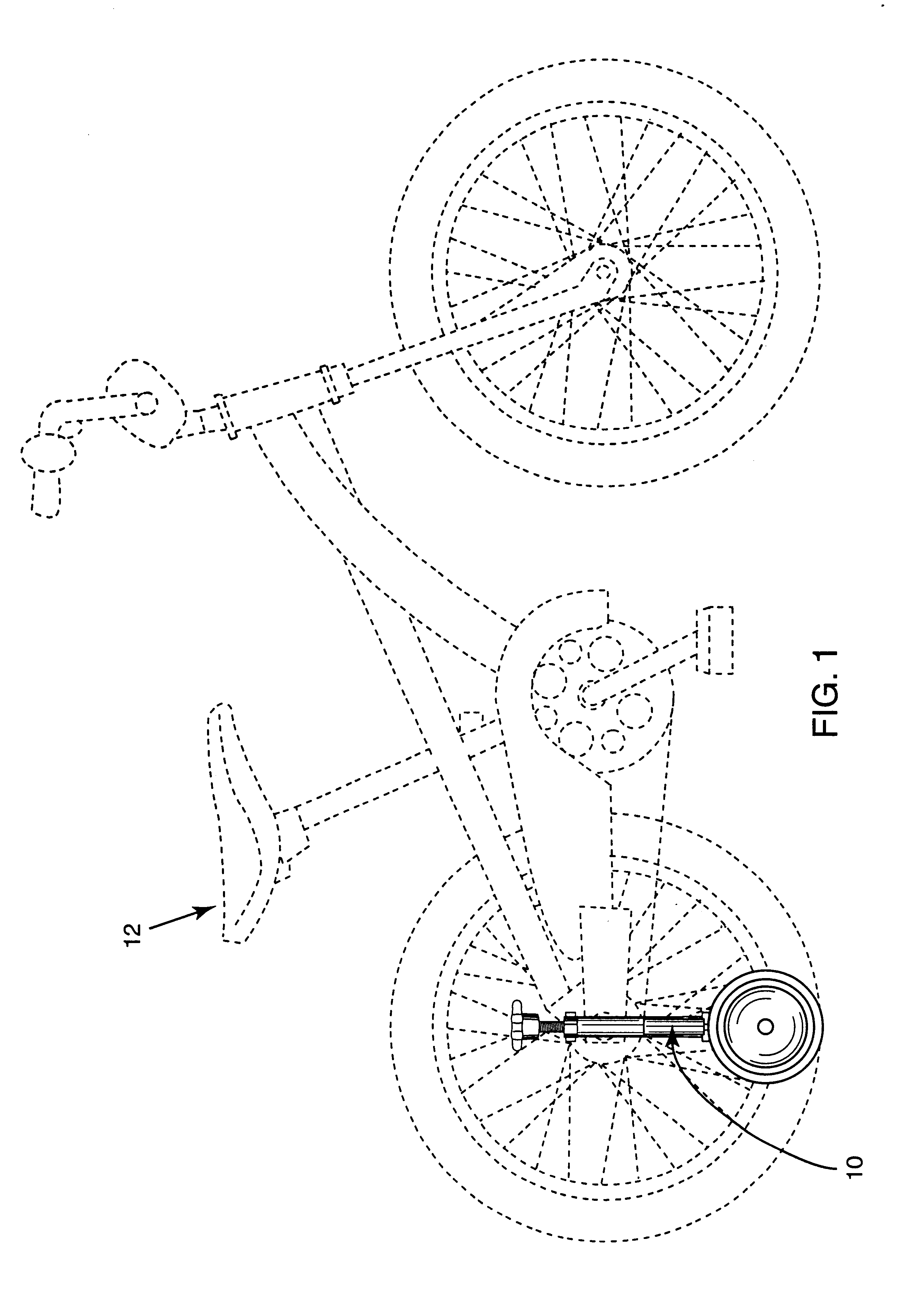 Bicycle training wheel assembly