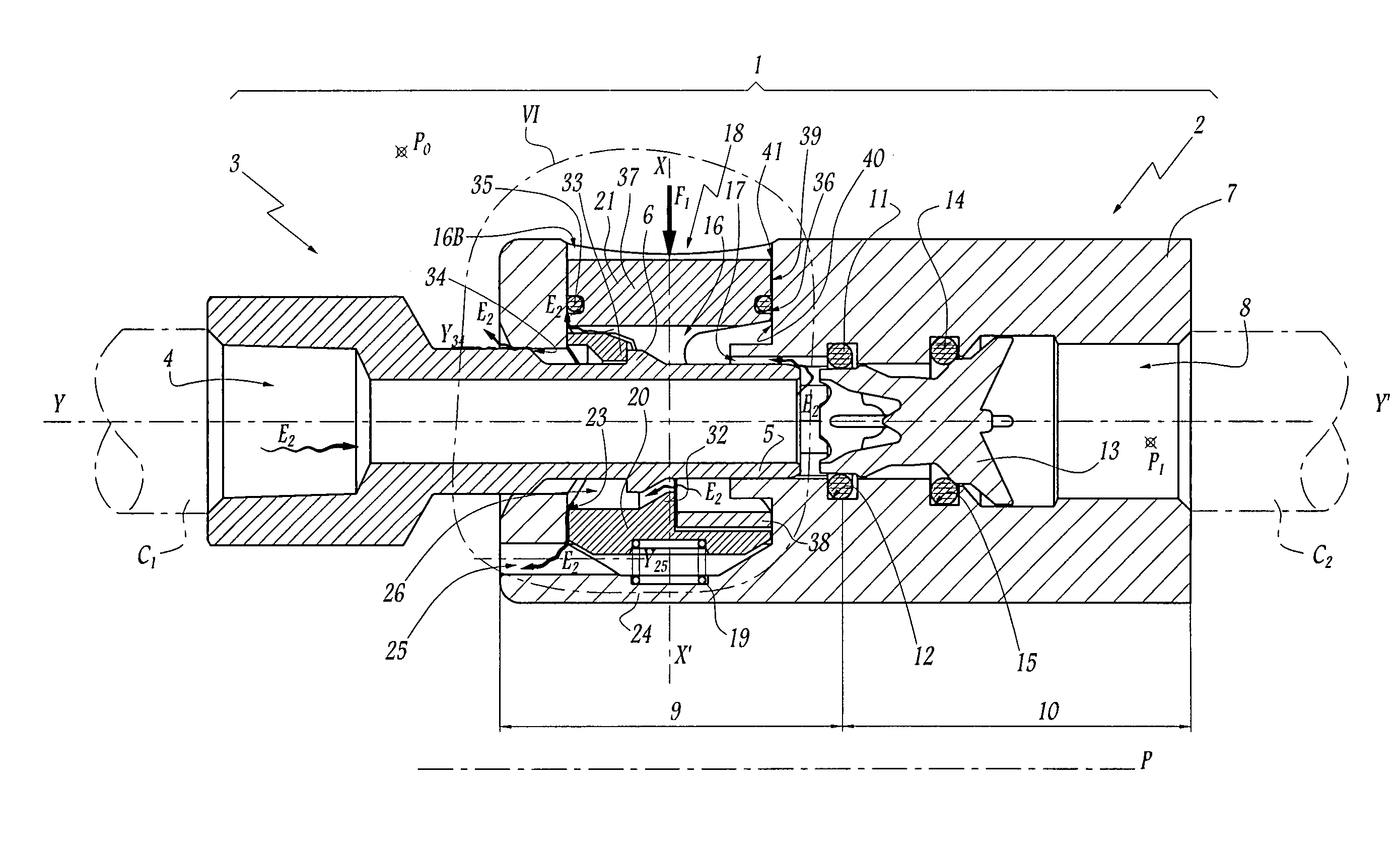 Female coupling element and a quick coupling including such an element