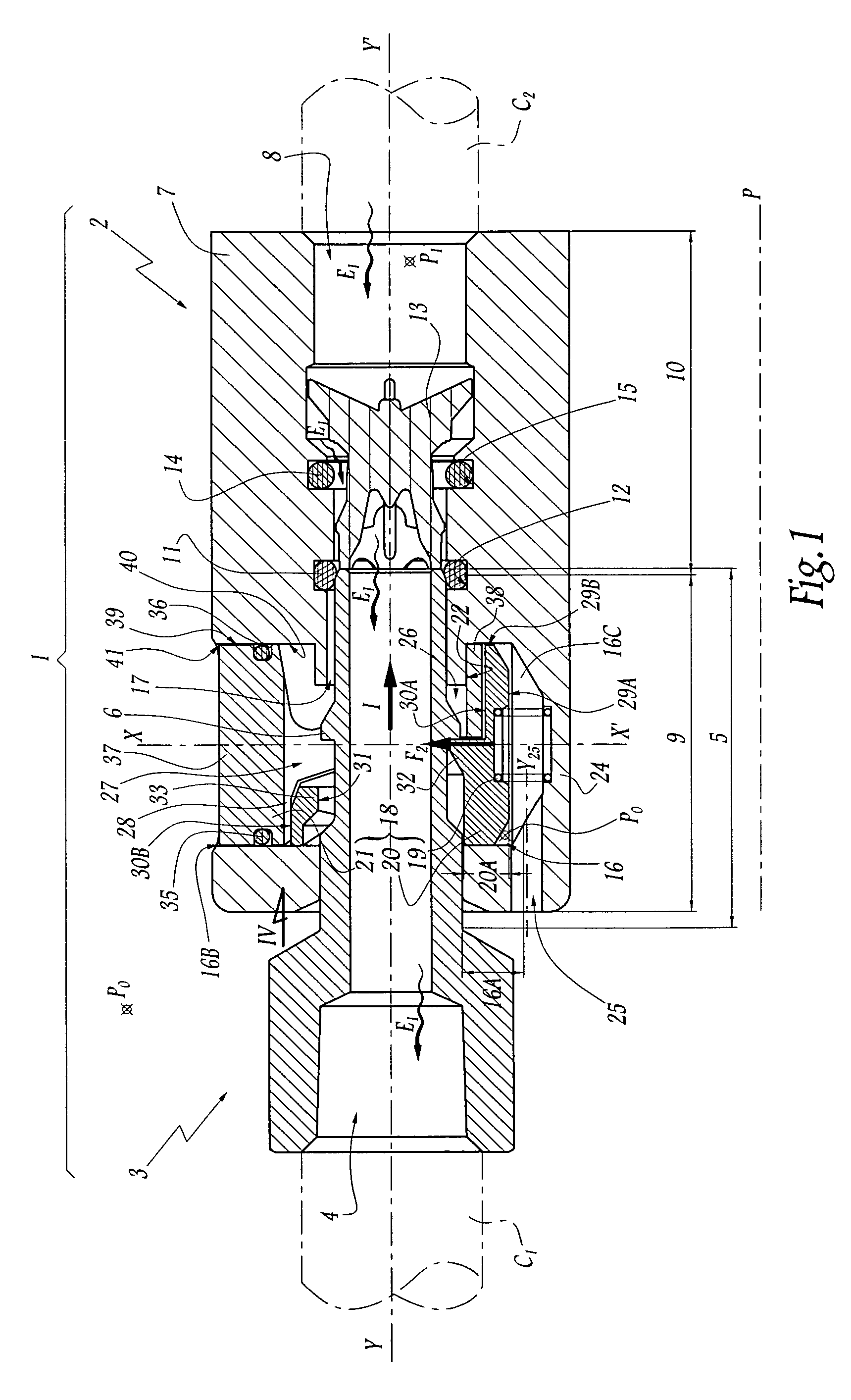 Female coupling element and a quick coupling including such an element