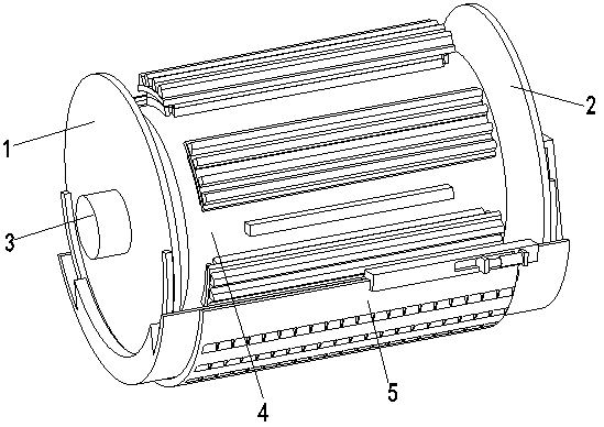 Combined harvester threshing and separating device for rice and wheat