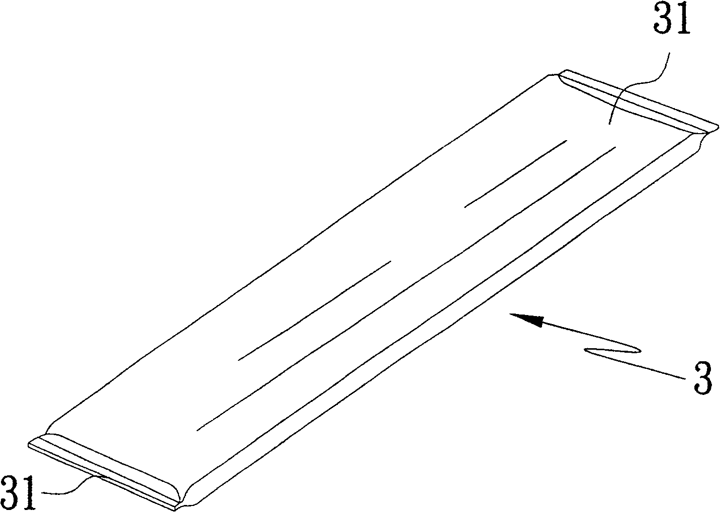 Heat pipe sealing structure, and its pressing method and special mould