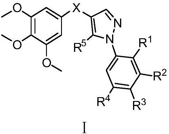 (1-aryl-1h-pyrazol-4-yl)(3,4,5-trimethoxyphenyl)ketone and ketoxime compounds and application thereof