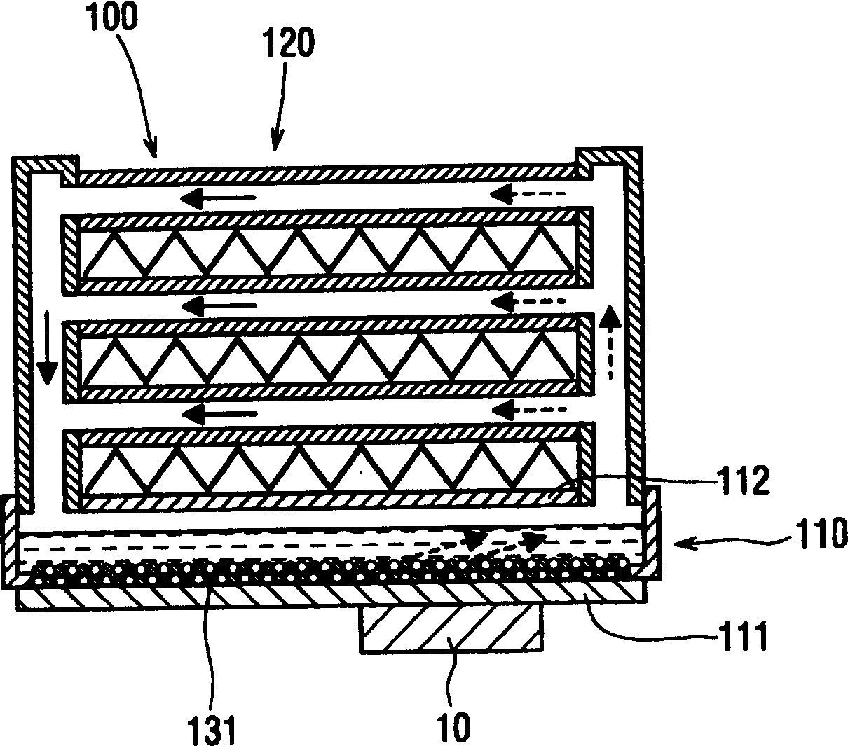 Boiling cooling device