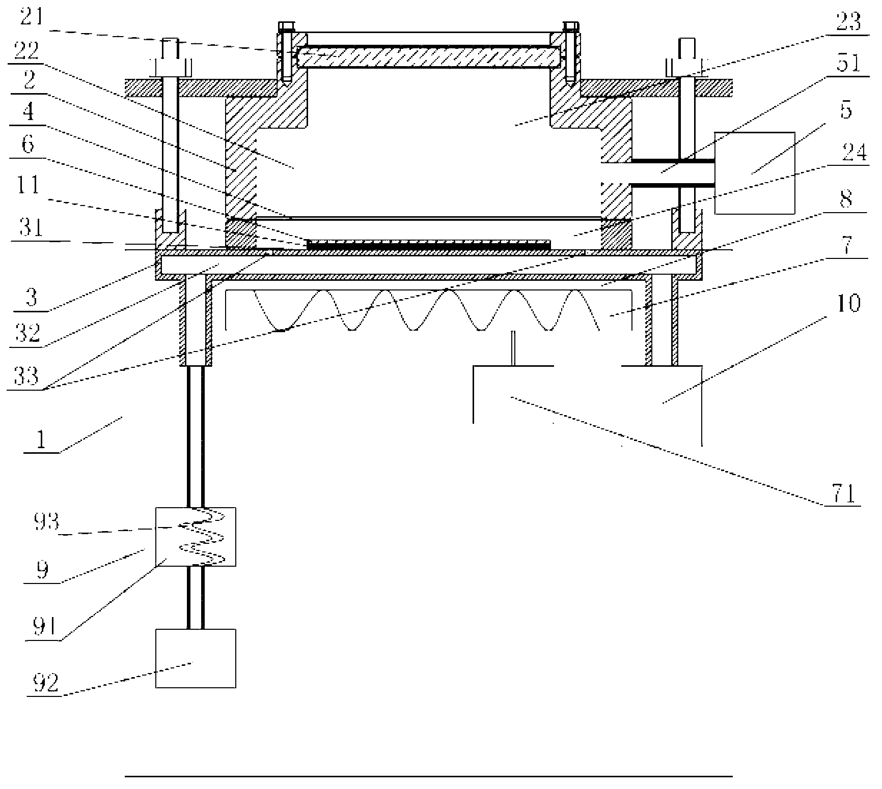 Hot-stamping device of optical waveguide