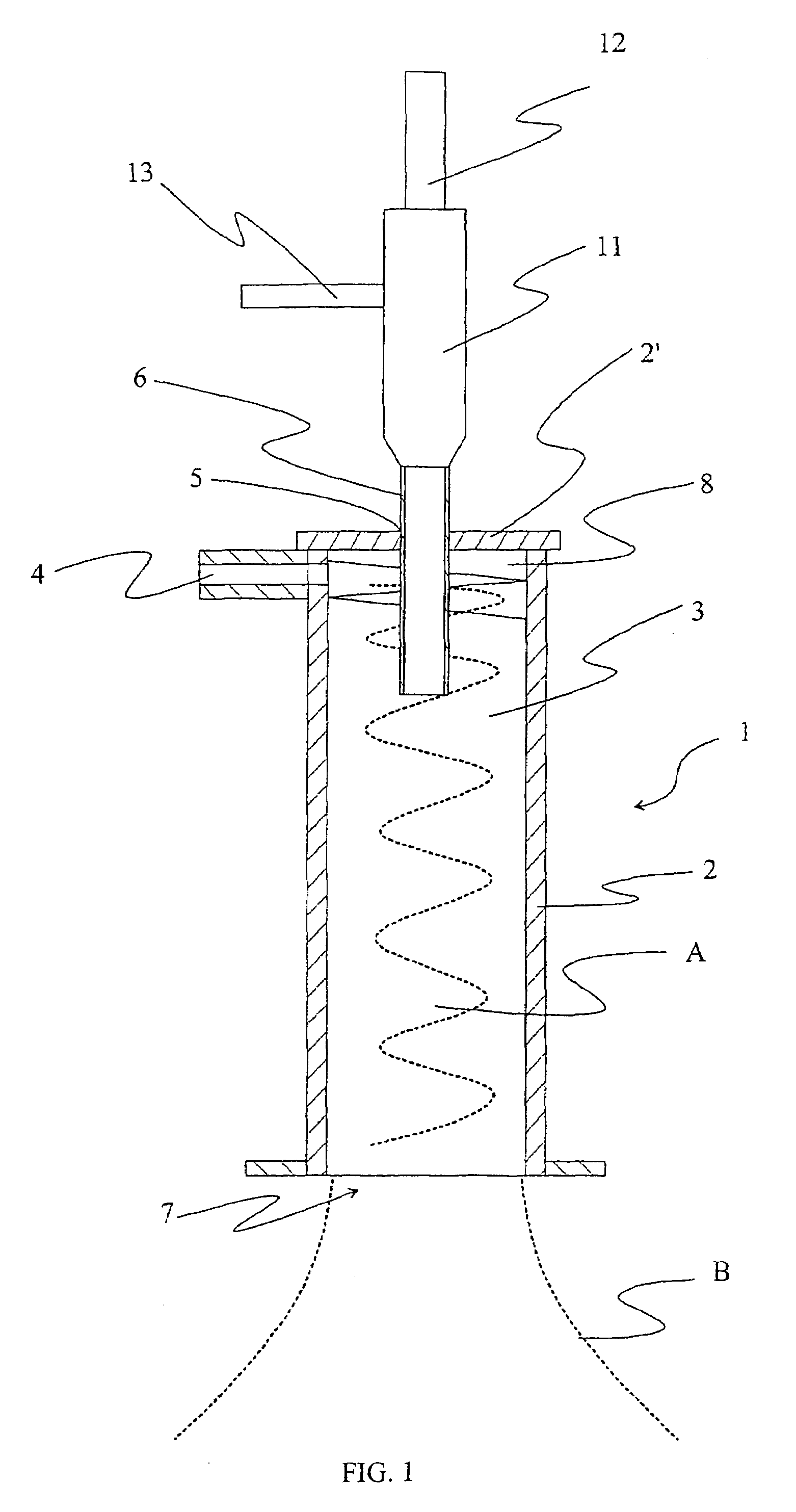 Method and apparatus for mixing pulverous material with liquid