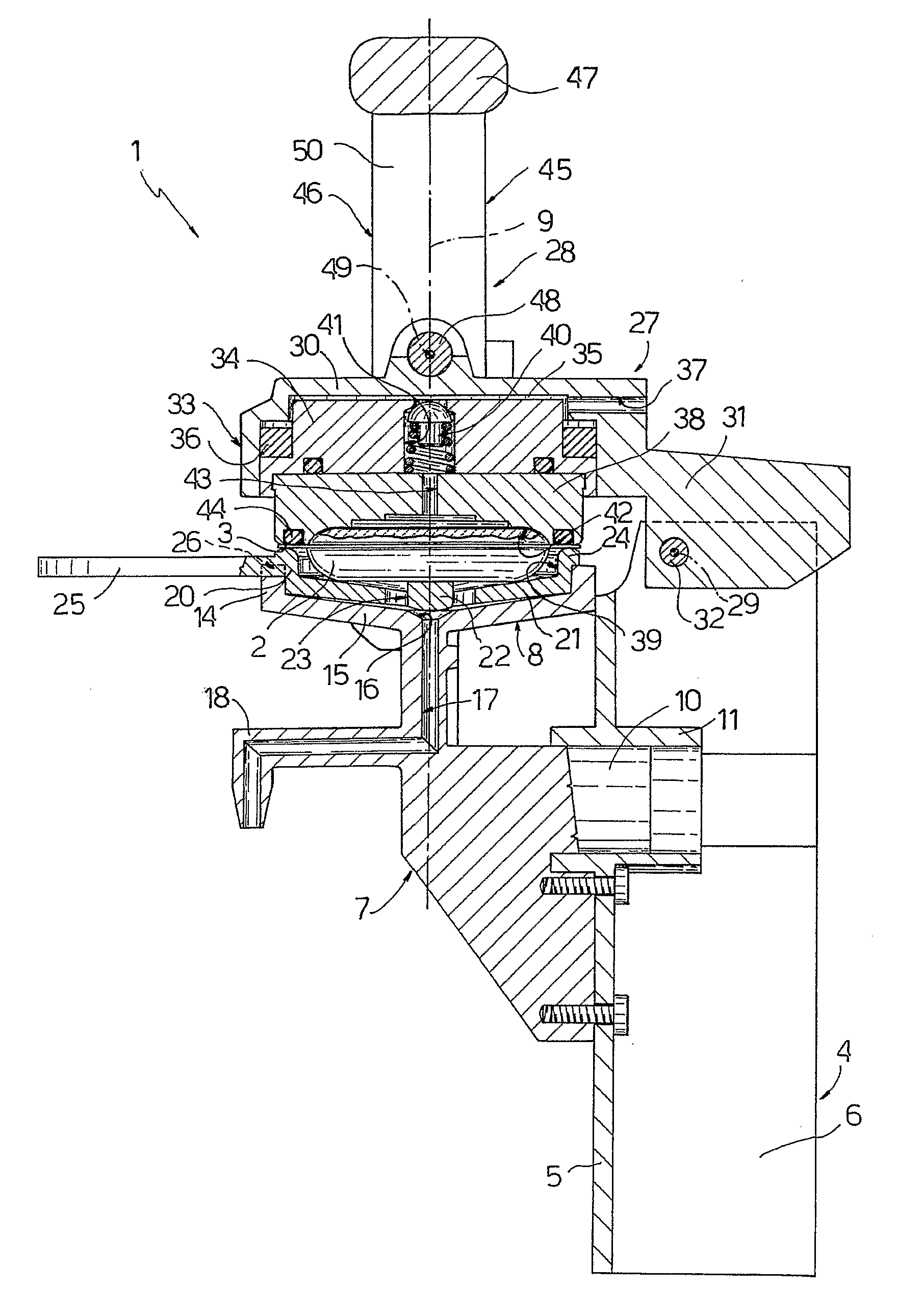 Percolator For Producing A Beverage From Powdered Material In A Container