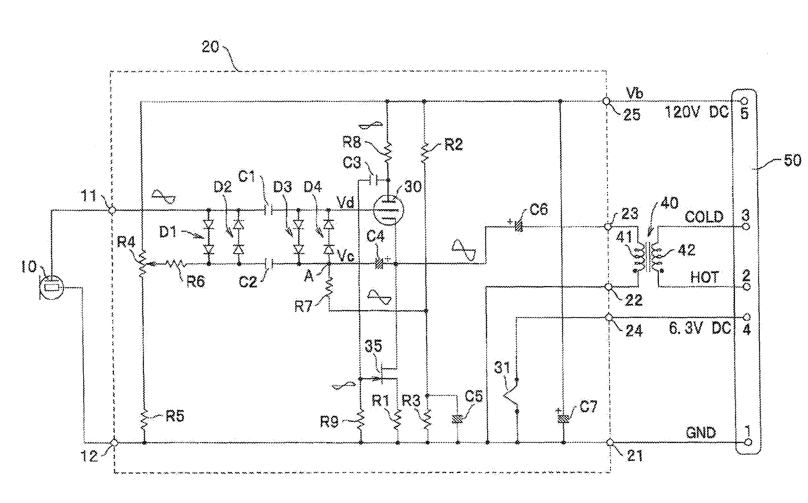 Capacitor microphone and impedance converter therefor