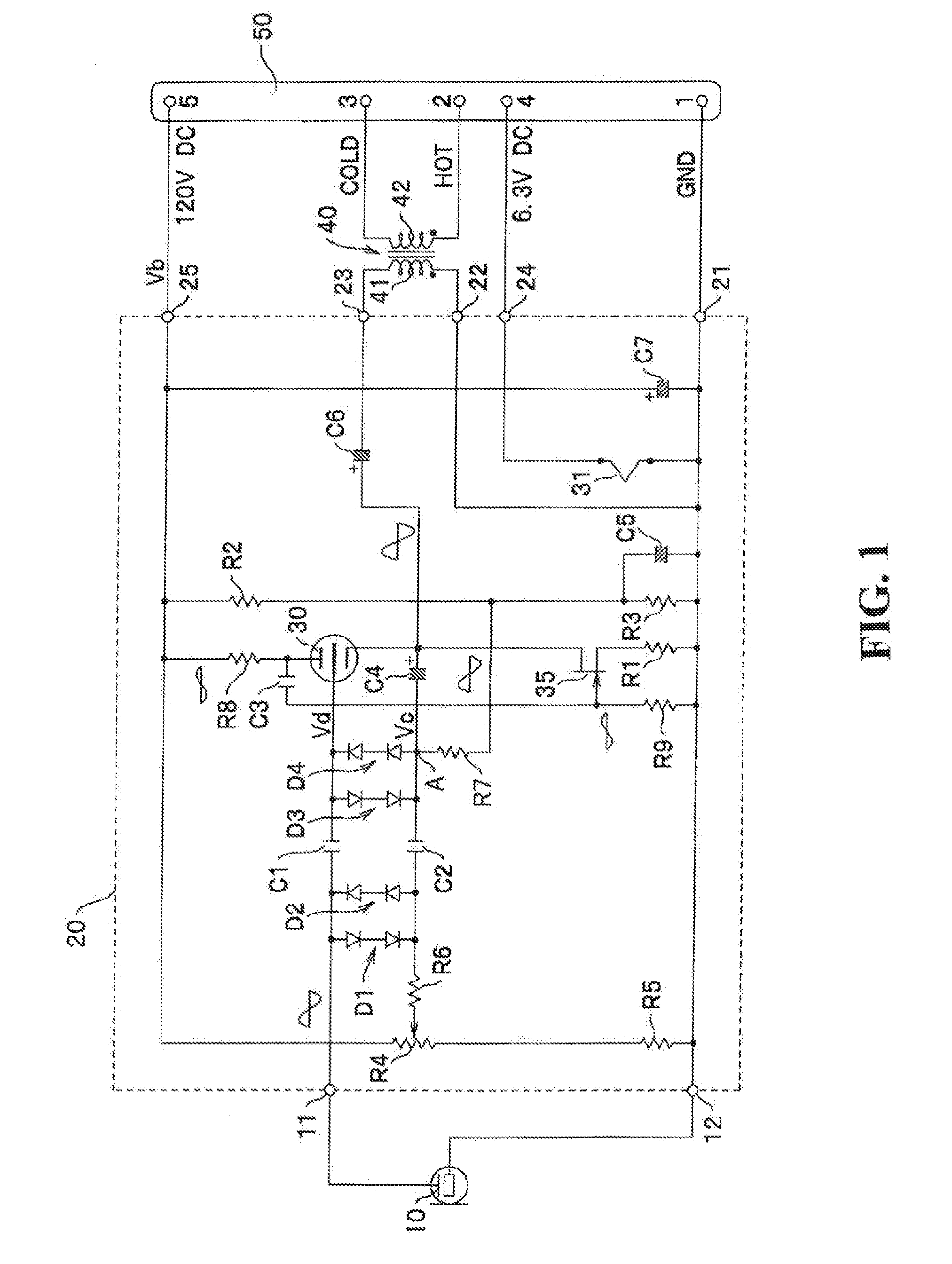 Capacitor microphone and impedance converter therefor