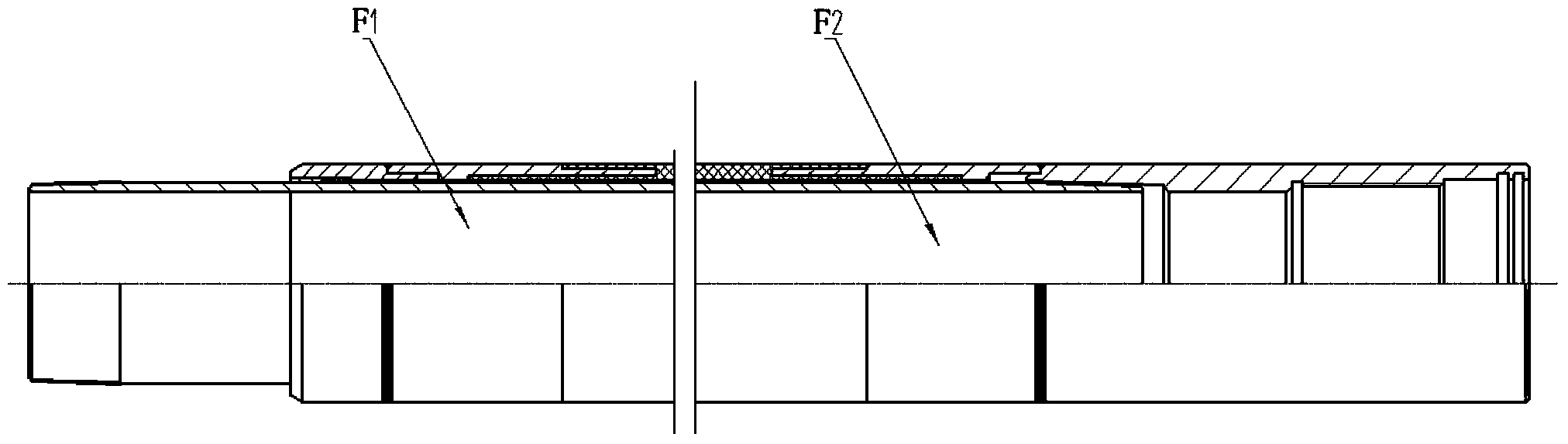 Two-stage sealing bumping-pressure salvageable well completion device for horizontal well
