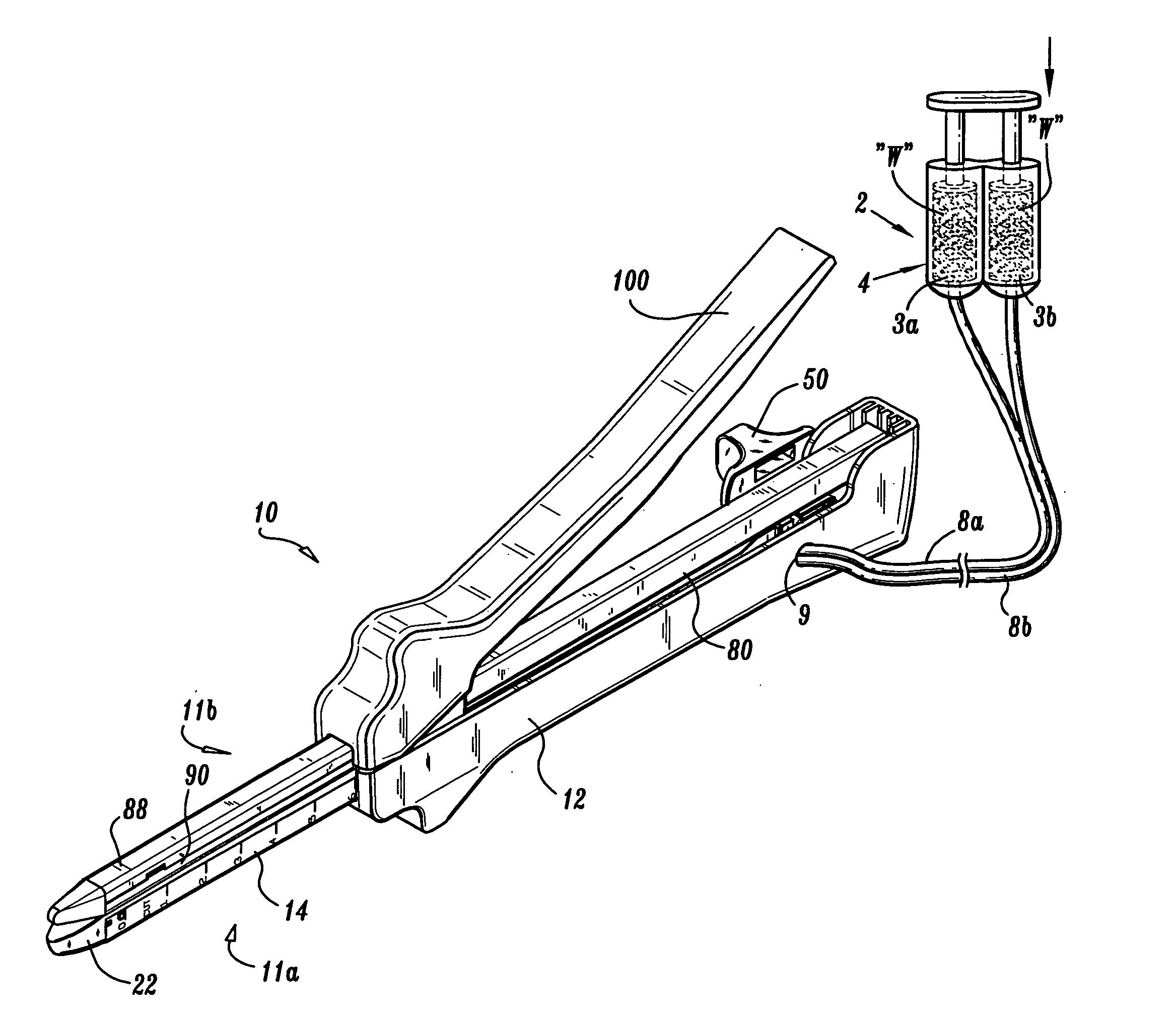 Wound closure material applicator and stapler
