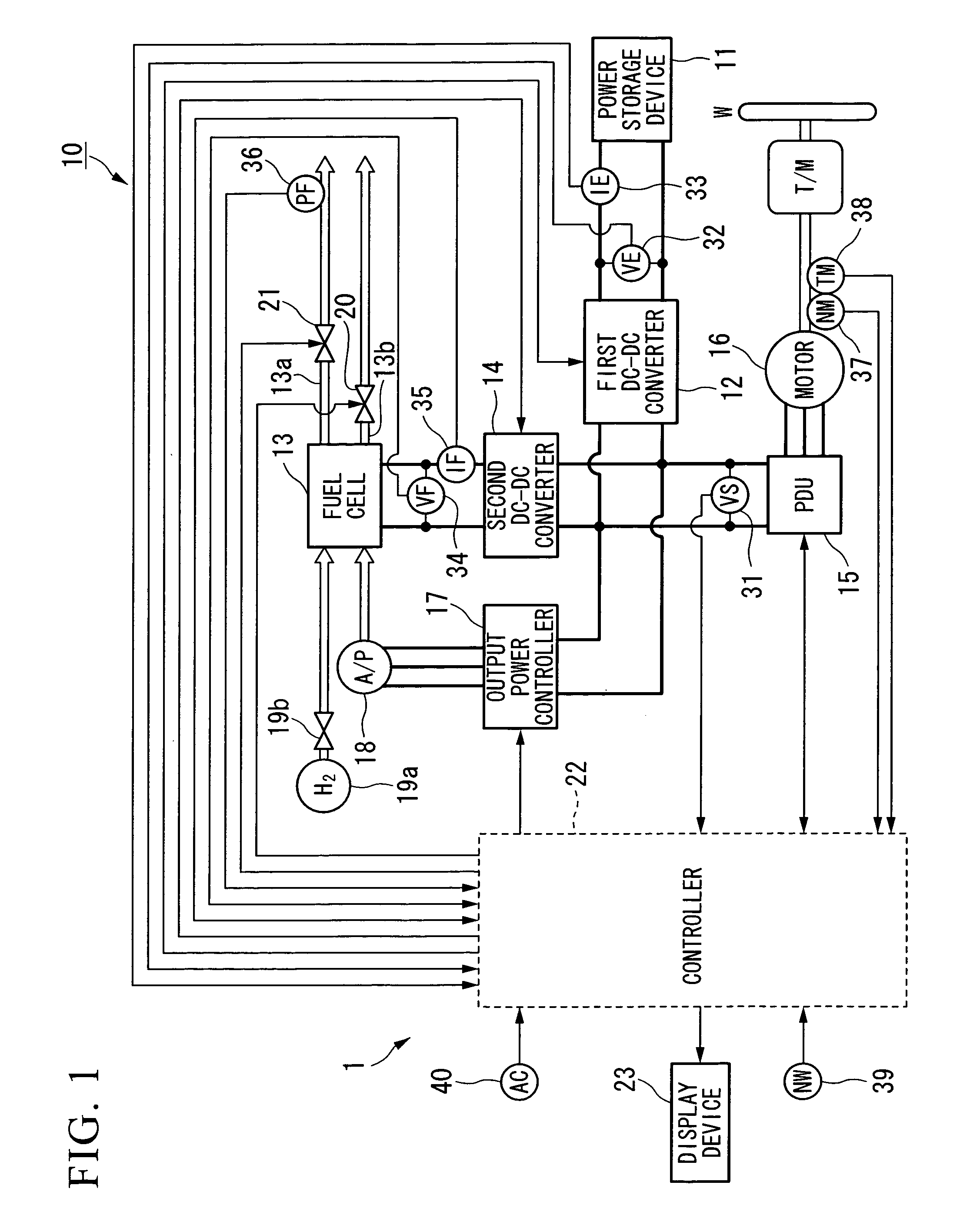 Fuel efficiency display device for fuel cell vehicle, and fuel efficiency displaying method for fuel cell vehicle