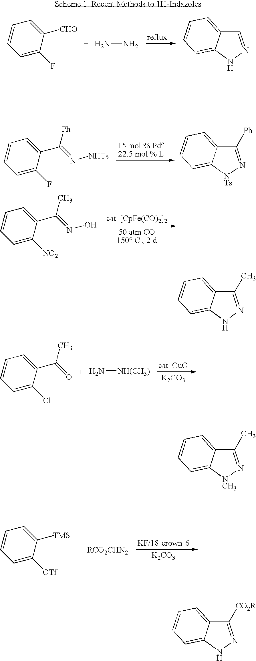 Method of synthesizing 1h-indazole compounds