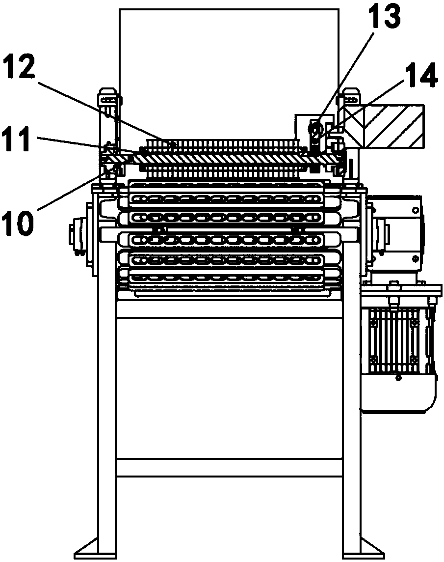 A pistachio opening machine