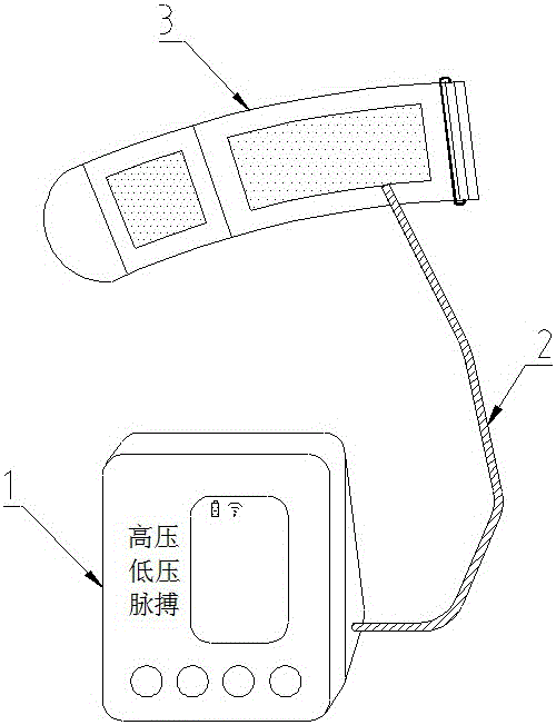 WiFi upper arm type intelligent electronic sphygmomanometer and using method thereof