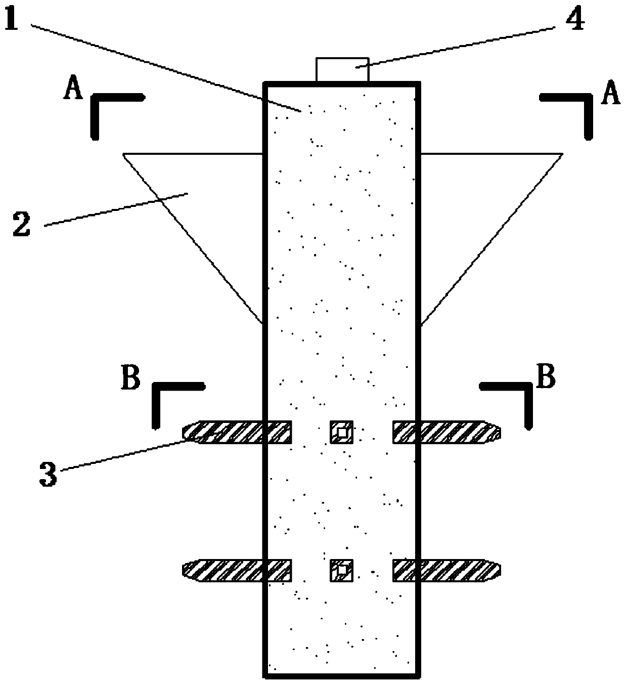 Construction method of prefabricated root key-type wing plate foundation