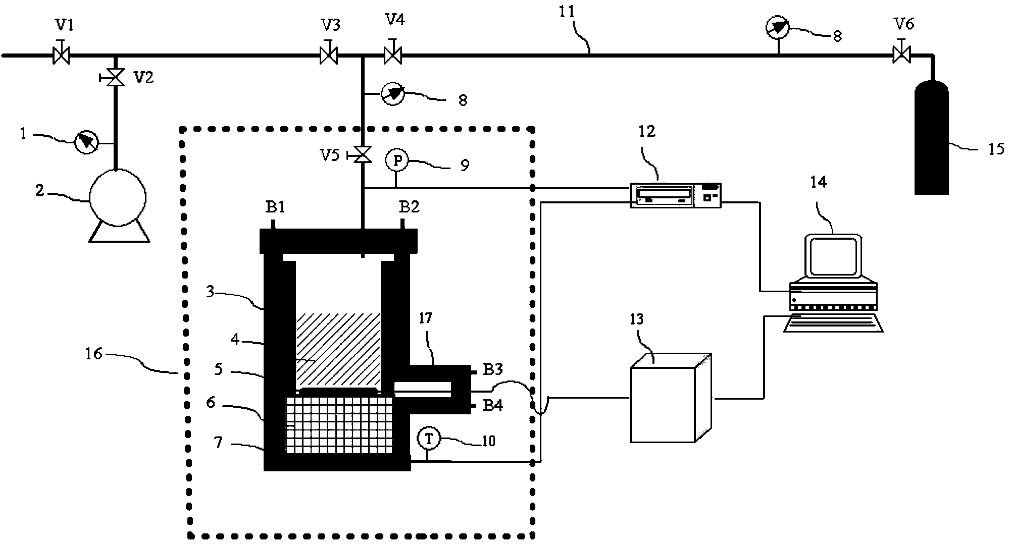 In-situ heat conductivity coefficient testing device and method for gas hydrate