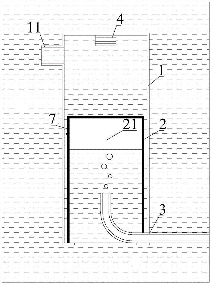 The mbr pulse aeration device without extra power and the aeration system equipped with the device