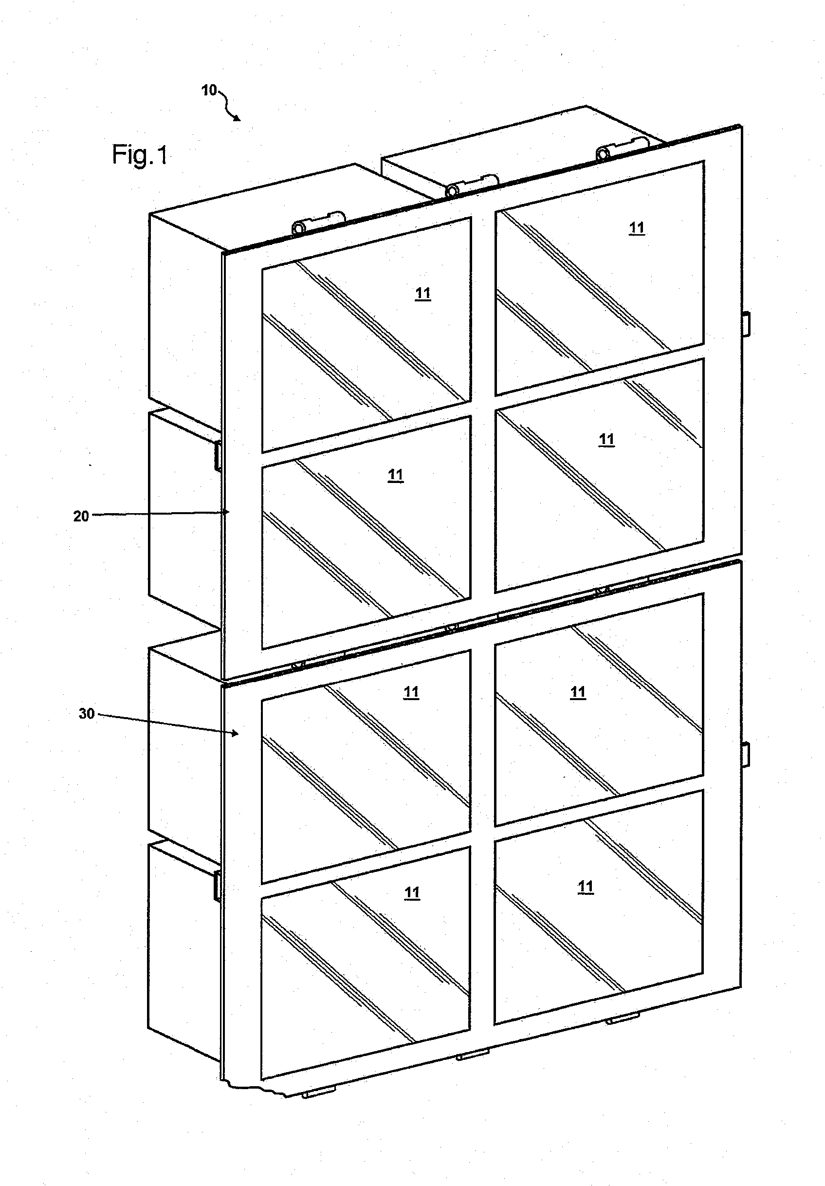 Tiled display rotational assembly