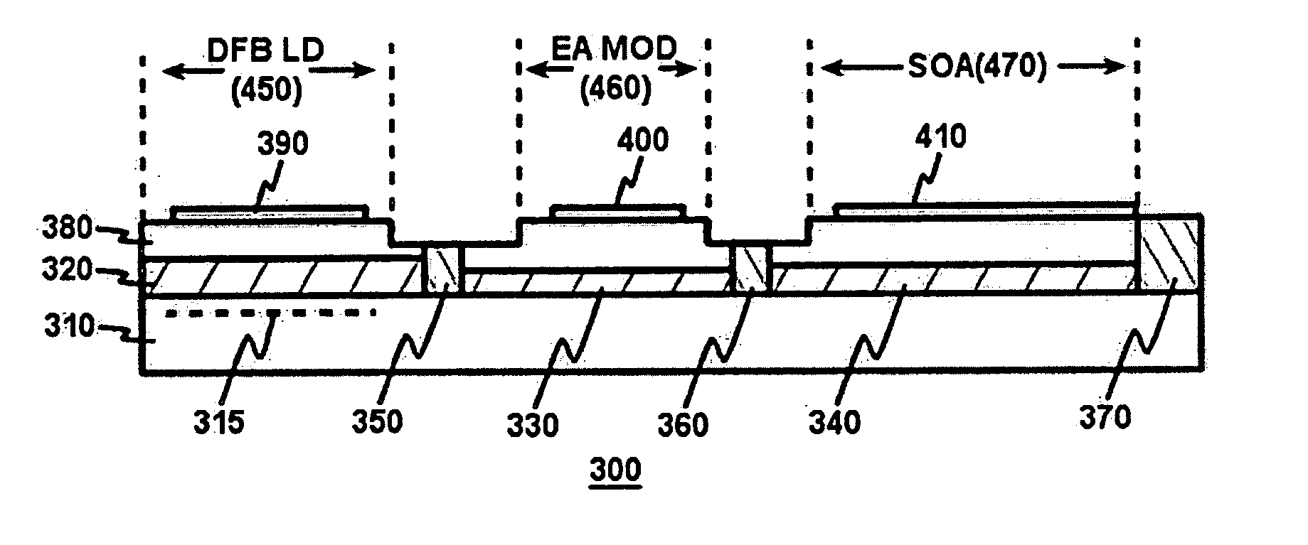 Semiconductor monolithic integrated optical transmitter