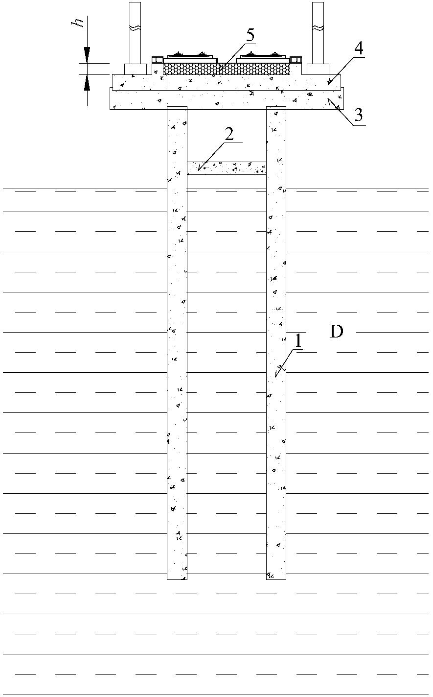 Method for determining dynamic coefficient of cast-in-place pile frame type roadbed structure