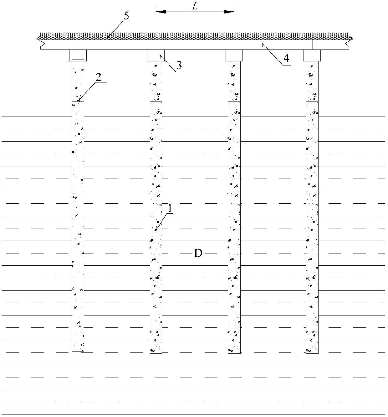 Method for determining dynamic coefficient of cast-in-place pile frame type roadbed structure