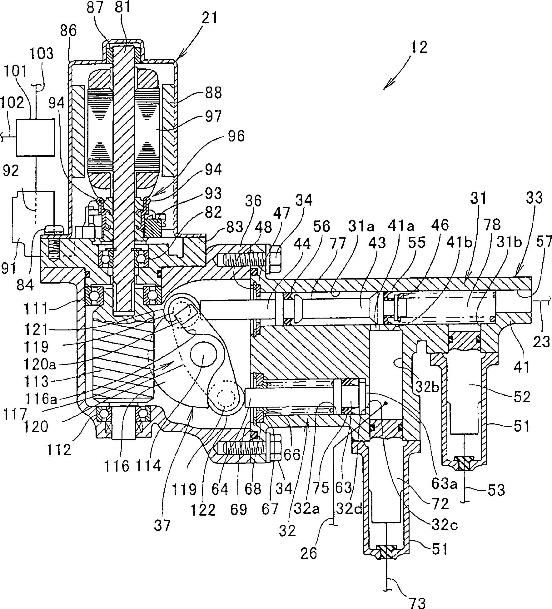Hydraulic mechanism for vehicle