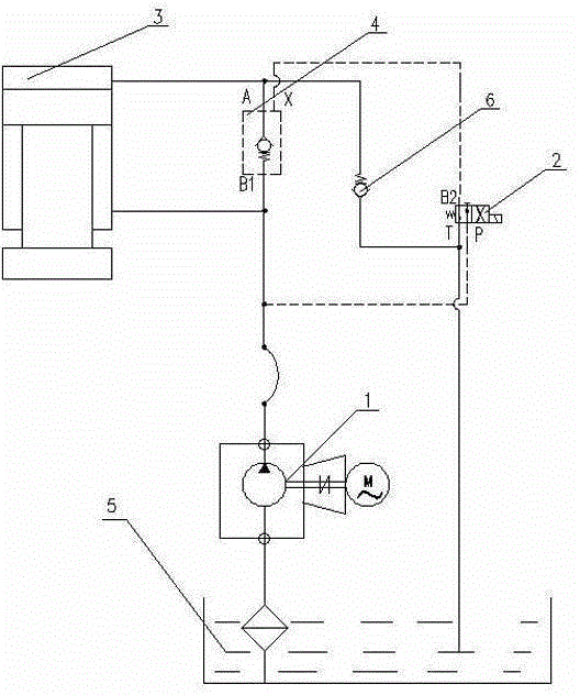 Dual- differential circuit of hydraulic press