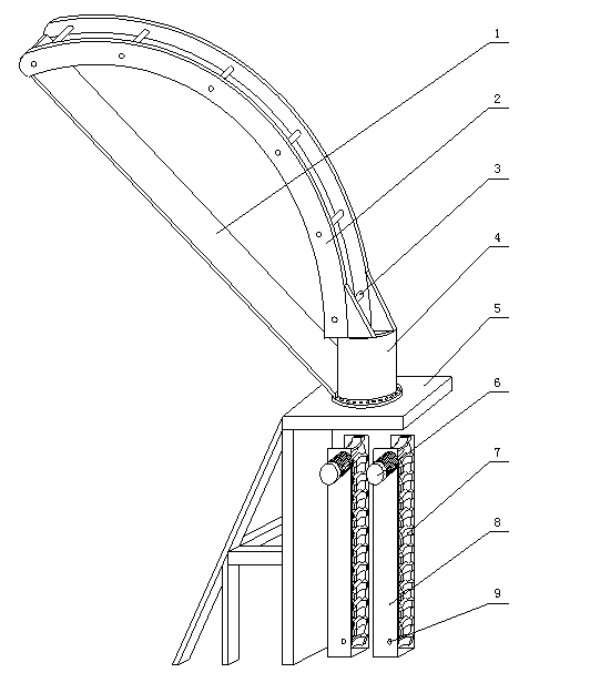 Pipeline taking-up/taking-off device