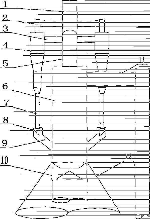 Coaxial settler-free gas-solid separation method and equipment