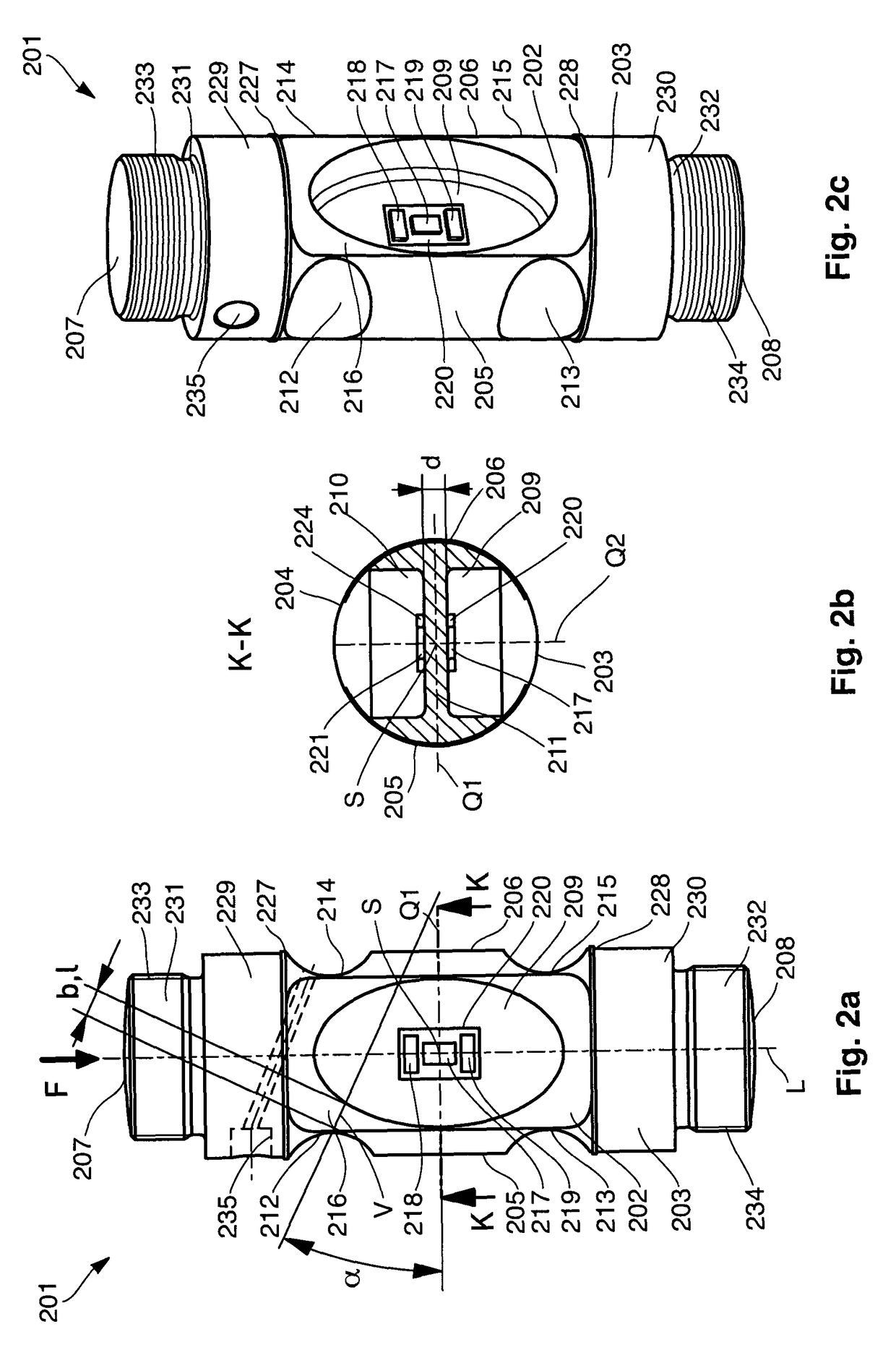 Rod-shaped force transducer with simplified adjustment