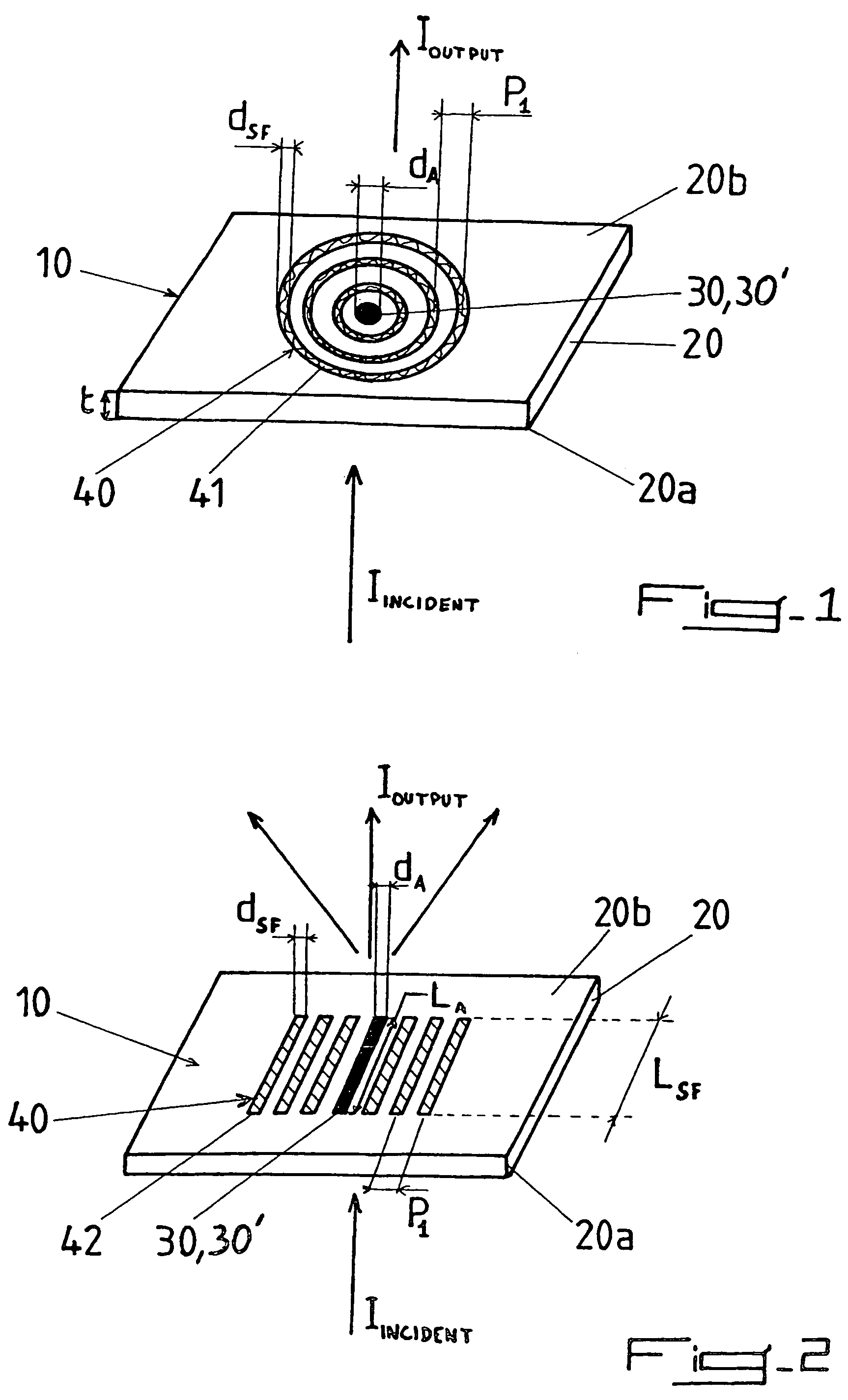 Optical transmission apparatus with directionality and divergence control