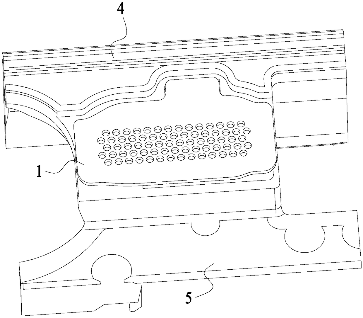 Telephone receiver component and mobile terminal equipment