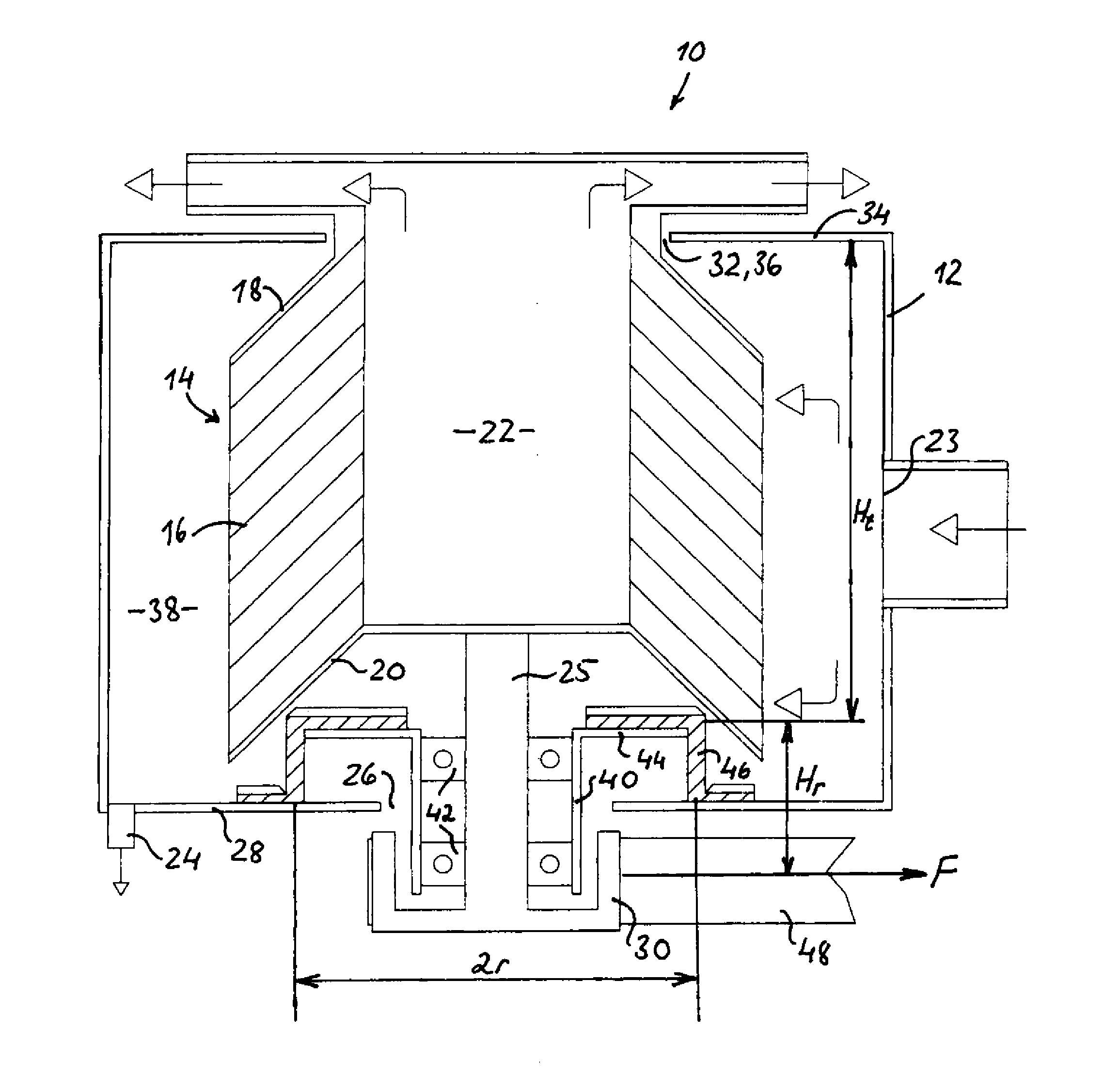 Apparatus for centrifugal separation