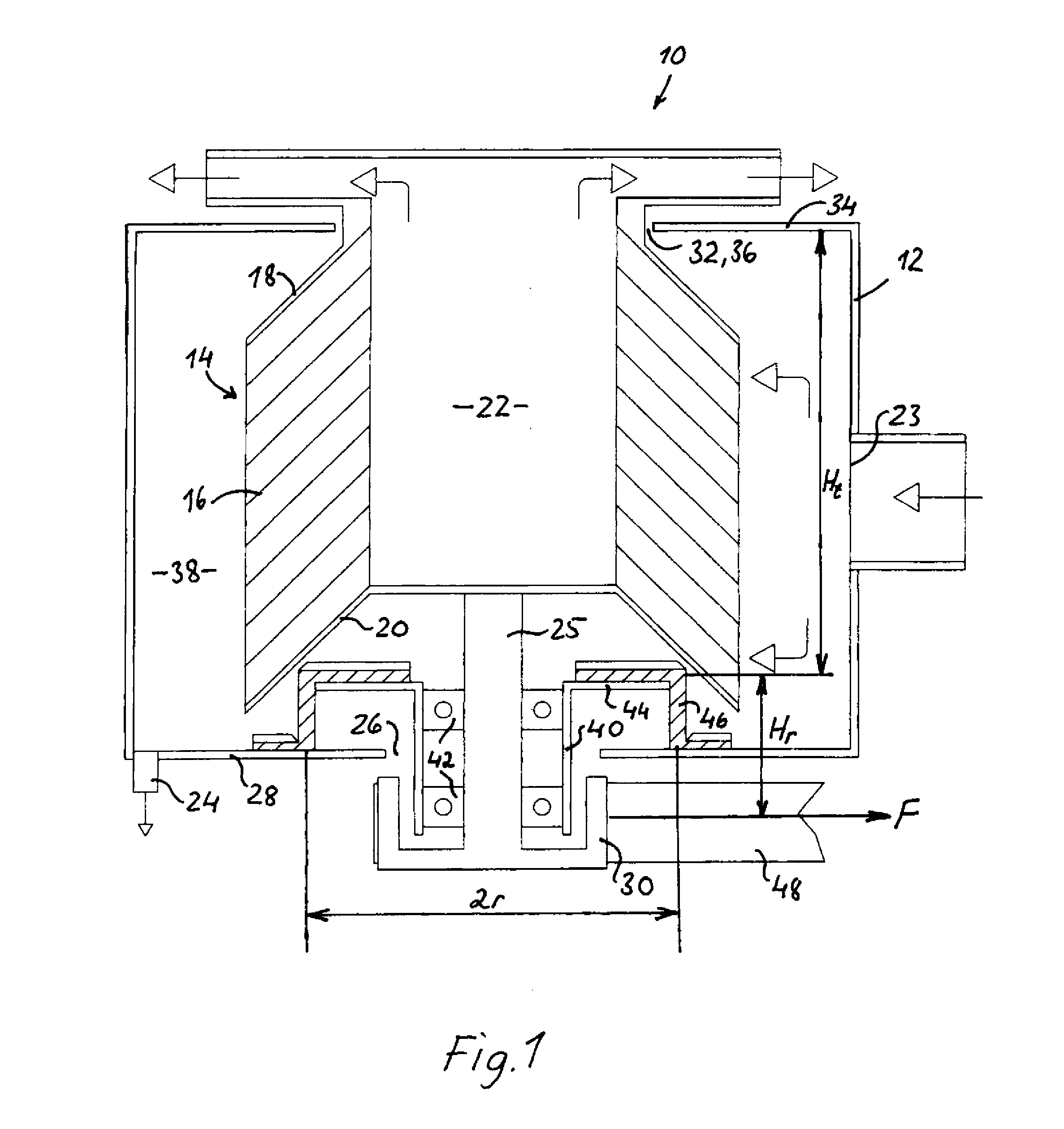 Apparatus for centrifugal separation