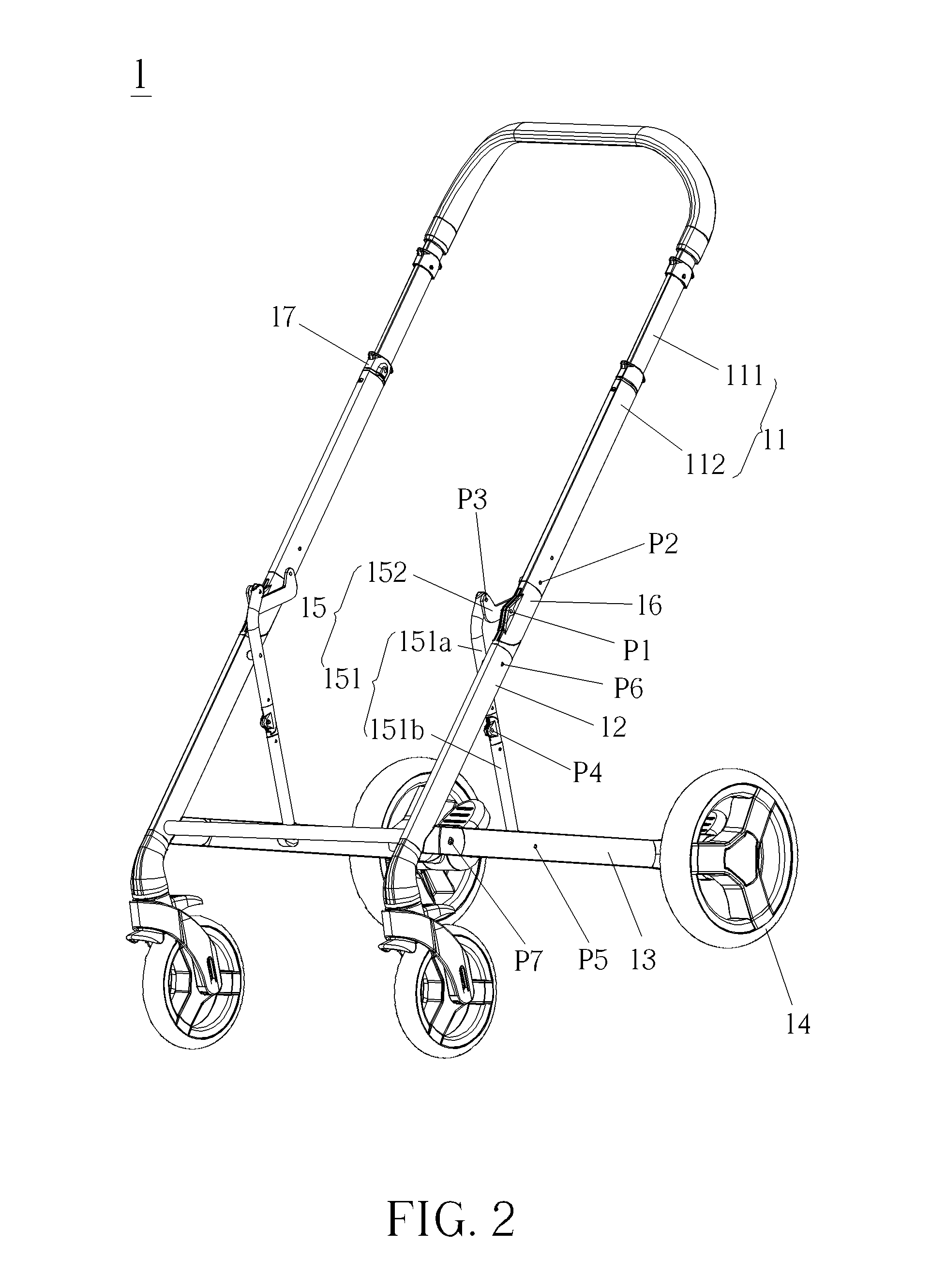 Stroller frame and stroller therewith
