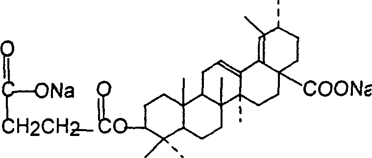 Preparation of 3beta-succinyl-18-disodium salt dehydro ursolic acid