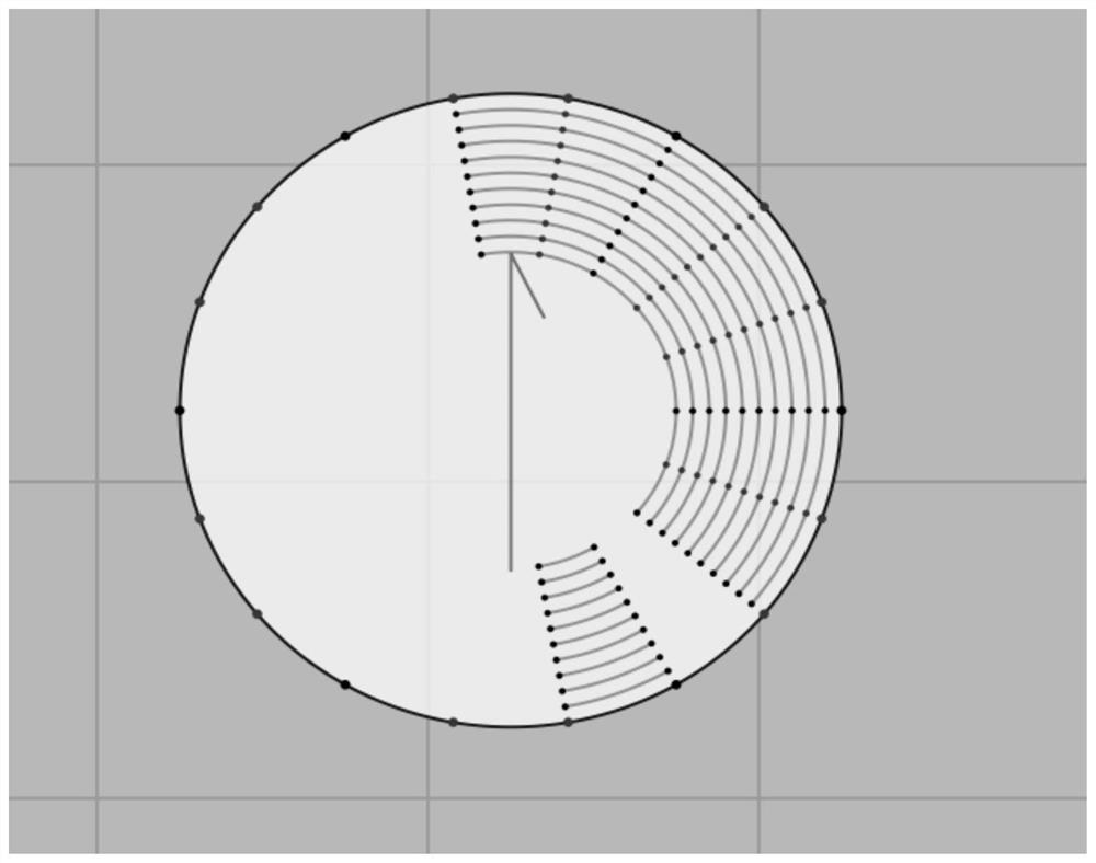 Two-dimensional sample plate line segment offset method based on control point