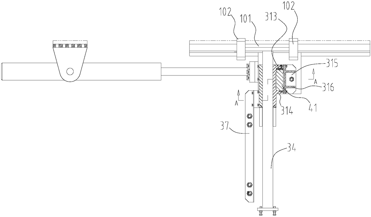 X-directional mechanism of feeding device and feeding device of extruder