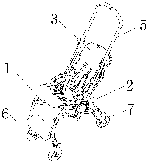Folding baby carriage and method