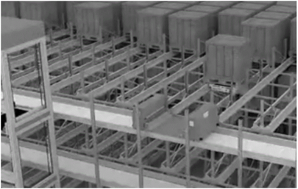 Optimal dispatching method for warehousing systems combining rail guided vehicles and lifts