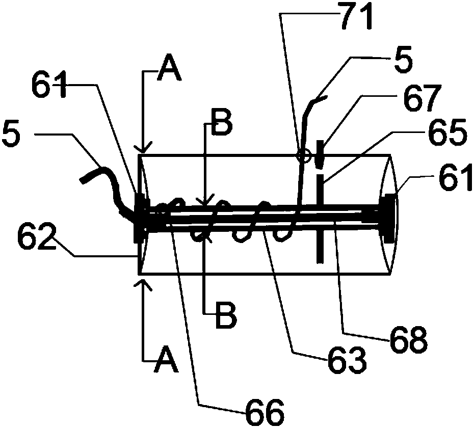 High voltage earthing wire with telescopic short-circuit wires
