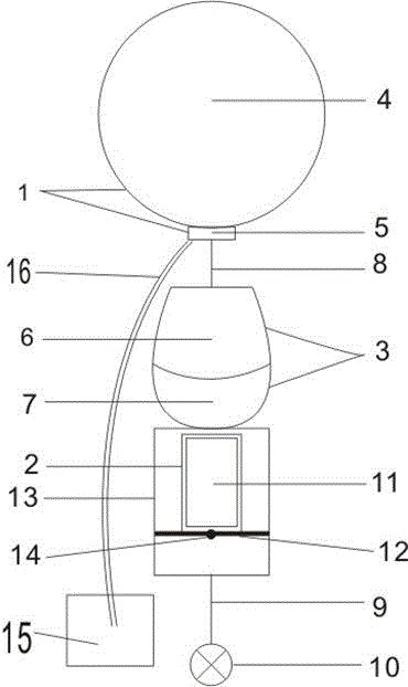 Solar heat collector fire balloon suspension system with rotating shaft