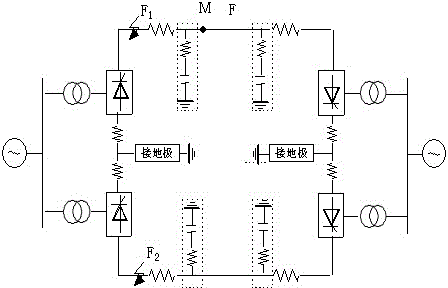 Criterion method for protection startup of extra-high voltage direct-current circuit