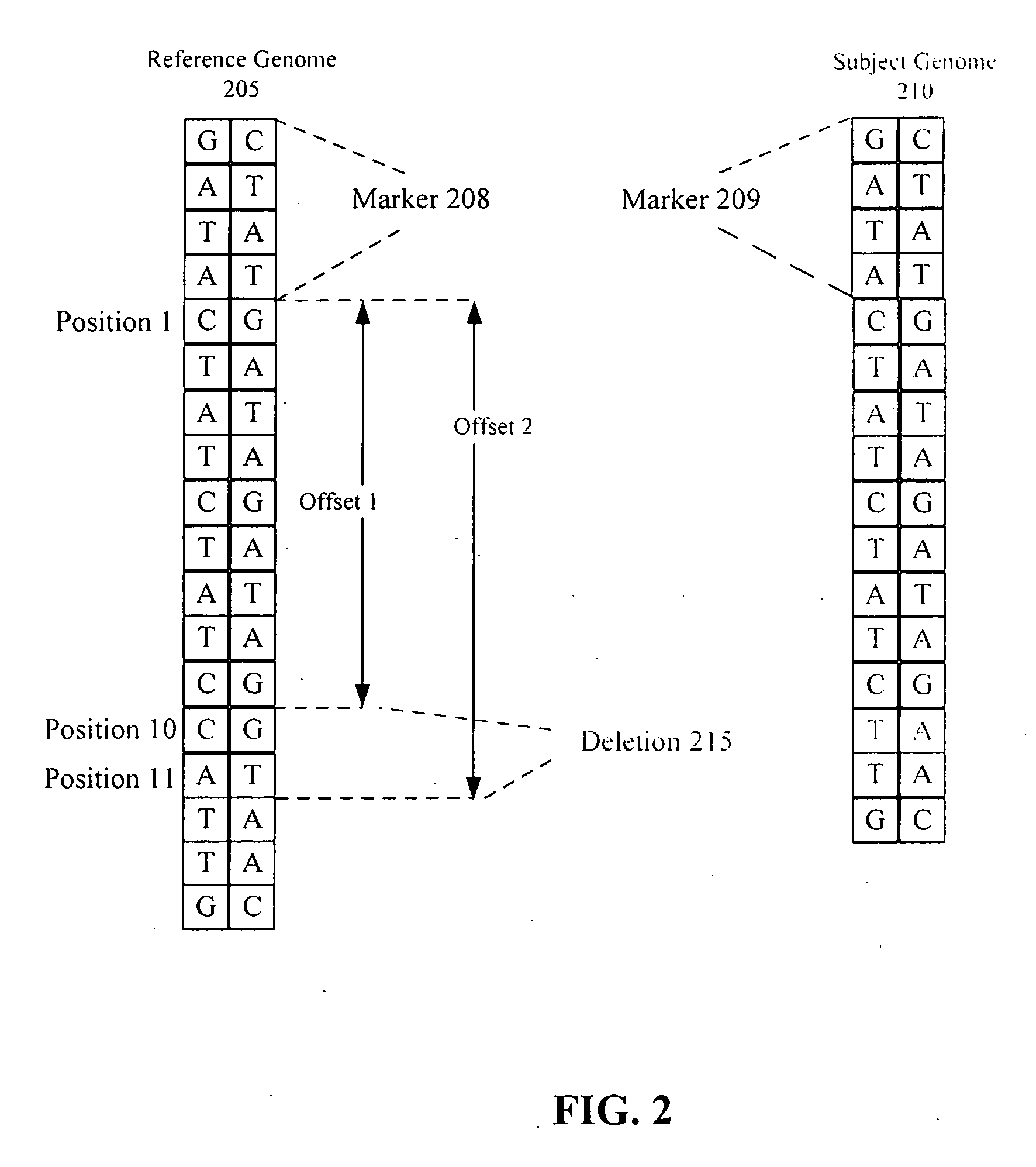 Method, system, and apparatus for compactly storing a subject genome