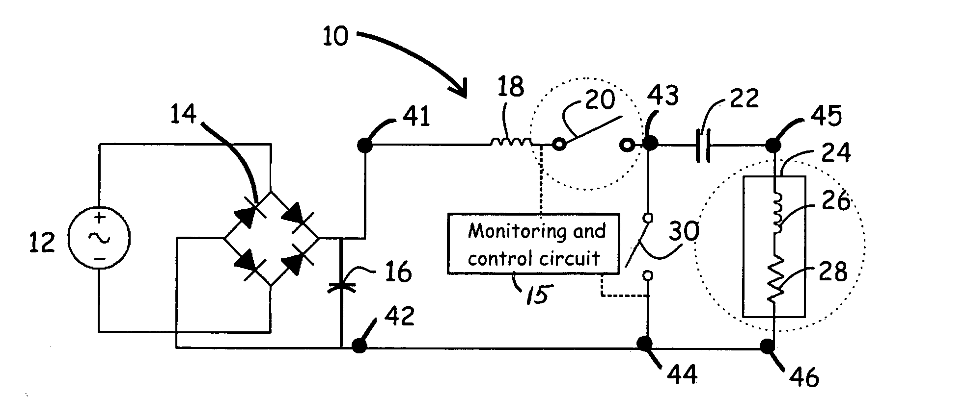 Method and apparatus for providing harmonic inductive power