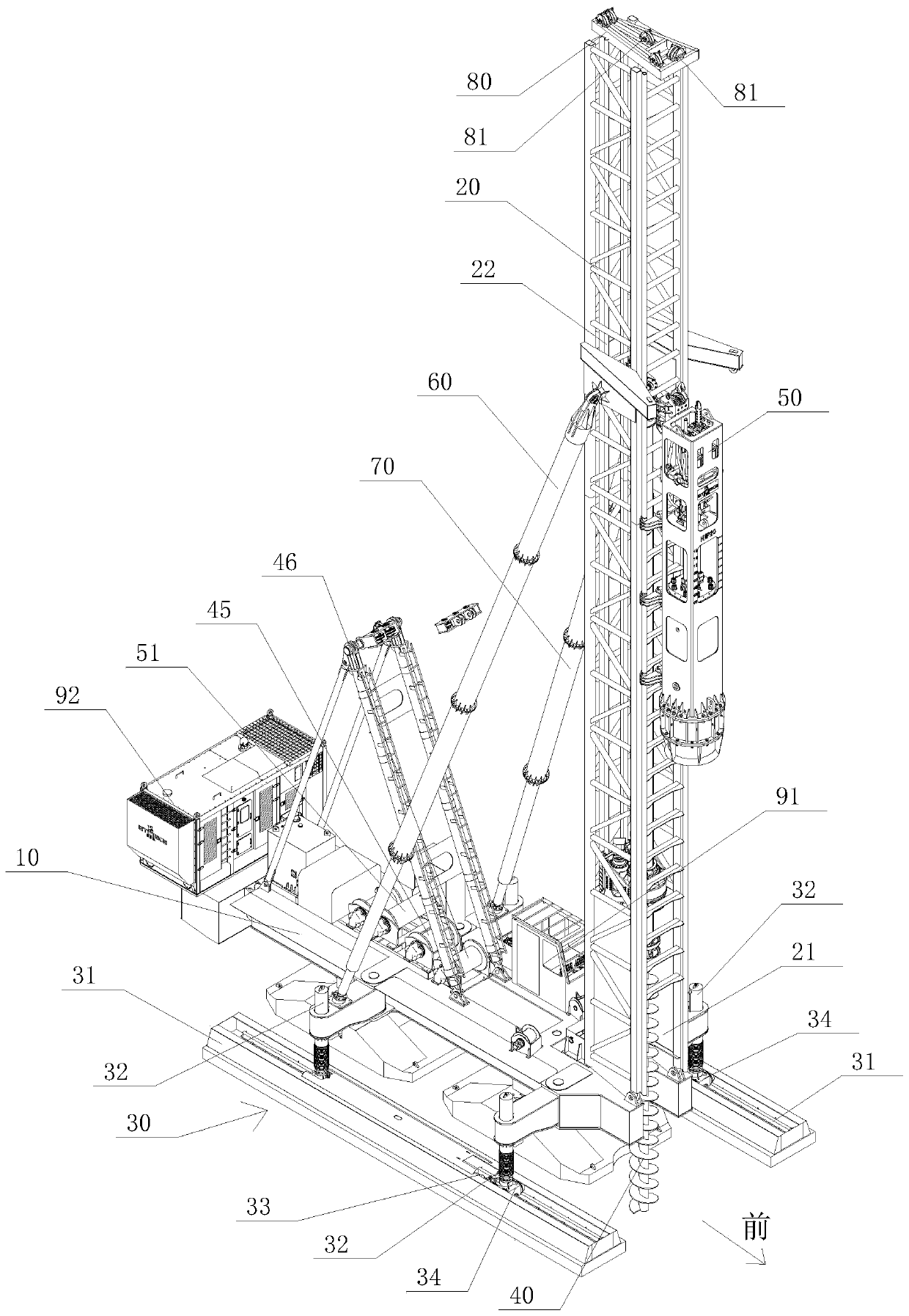 Construction method of big-diameter PHC prefabricated pipe pile and piling machine for implementing method