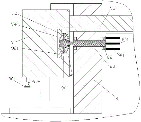 Machining device applicable to machining head and capable of running stably